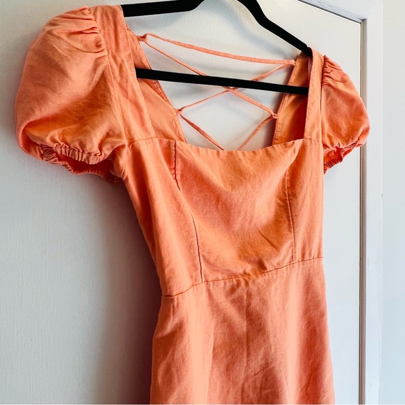 Aritzia Sunday Best Monday Dress Sunny Apricot Size 00 - Picture 3 of 12